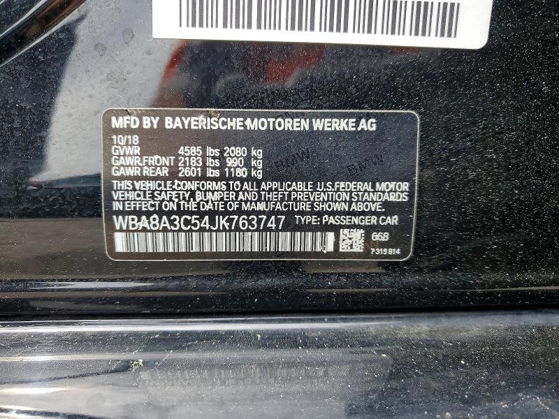 Продажа на аукционе авто 2018 Bmw 320, vin: WBA8A3C54JK763747, номер лота: 54343306