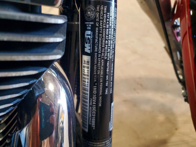 Продажа на аукционе авто 2012 Harley-davidson Fxdc, vin: 1HD1GV415CC316897, номер лота: 52190786