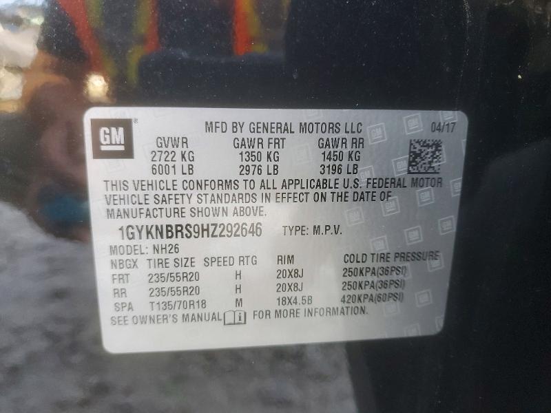 54151686 :رقم المزاد ، 1GYKNBRS9HZ292646 vin ، 2017 Cadillac Xt5 مزاد بيع