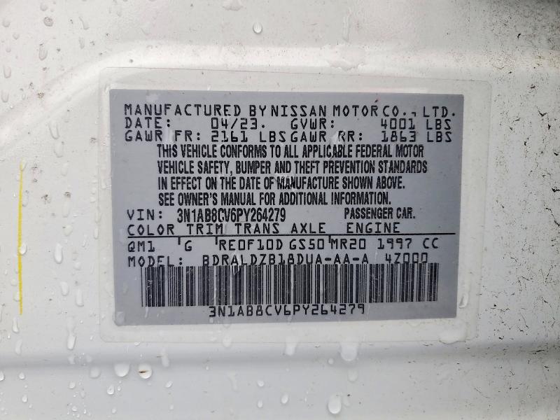 Продаж на аукціоні авто 2023 Nissan Sentra, vin: 3N1AB8CV6PY264279, номер лоту: 52469146