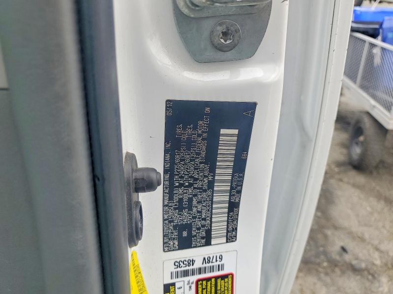 52786096 :رقم المزاد ، 5TDKA3DC2CS015385 vin ، 2012 Toyota Sienna مزاد بيع