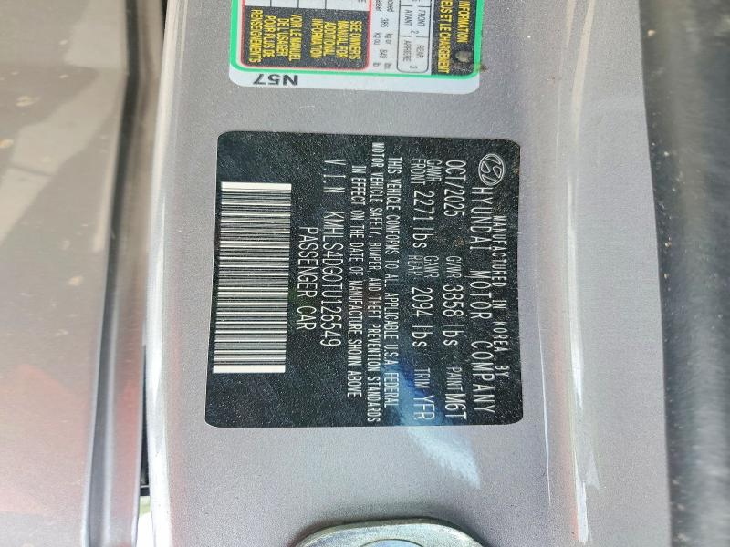 Продажа на аукционе авто 2026 Hyundai Elantra, vin: KMHLS4DG0TU126549, номер лота: 52043596