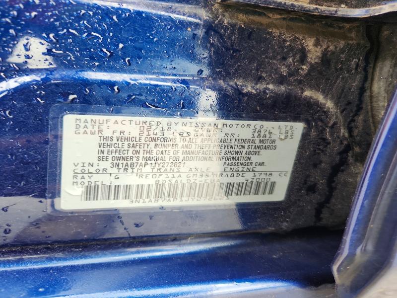 54273796 :رقم المزاد ، 3N1AB7AP1JY272621 vin ، 2018 Nissan Sentra مزاد بيع