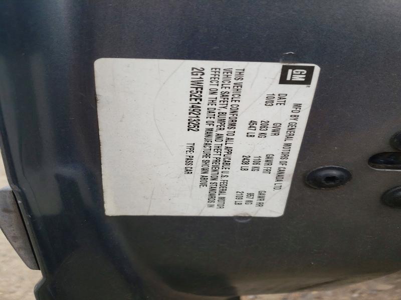 2004 Chevrolet Impala მანქანა იყიდება აუქციონზე, vin: 2G1WF52E149213252, აუქციონის ნომერი: 53048076