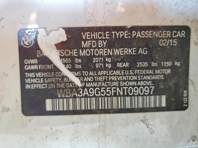 Продаж на аукціоні авто 2015 Bmw 335, vin: WBA3A9G55FNT09097, номер лоту: 52189666