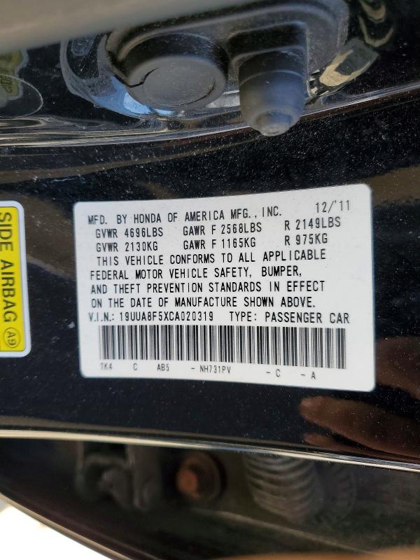 Продажа на аукционе авто 2012 Acura Tl, vin: 19UUA8F5XCA020319, номер лота: 52036026