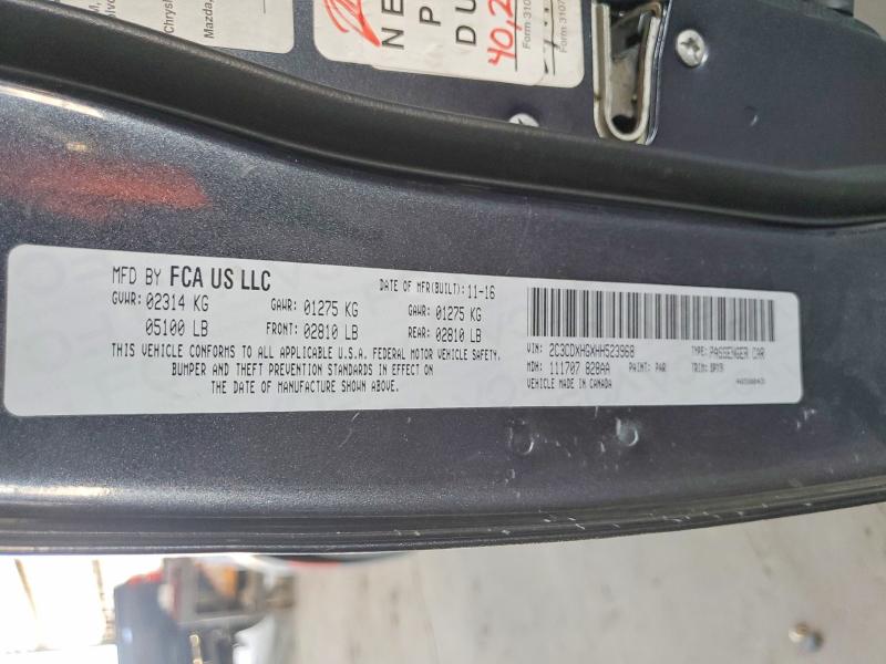 Aukcja sprzedaży 2017 Dodge Charger, vin: 2C3CDXHGXHH523968, numer aukcji: 52223806