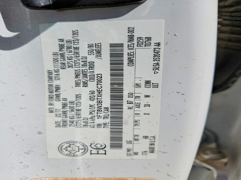 Продаж на аукціоні авто 2017 Ford F350, vin: 1FT8W3BTXHEC70023, номер лоту: 53723306