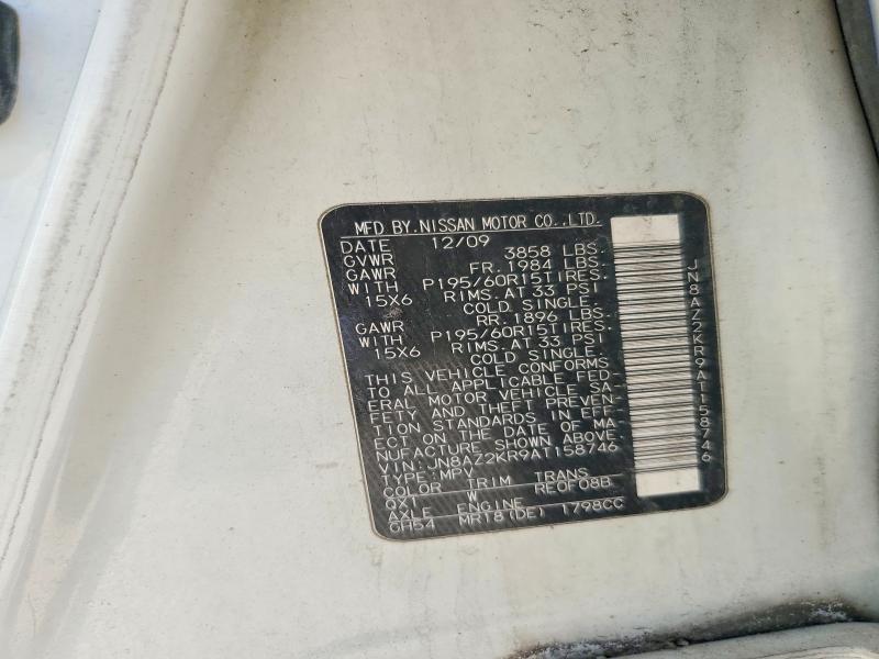 Aukcja sprzedaży 2010 Nissan Cube, vin: JN8AZ2KR9AT158746, numer aukcji: 52096756