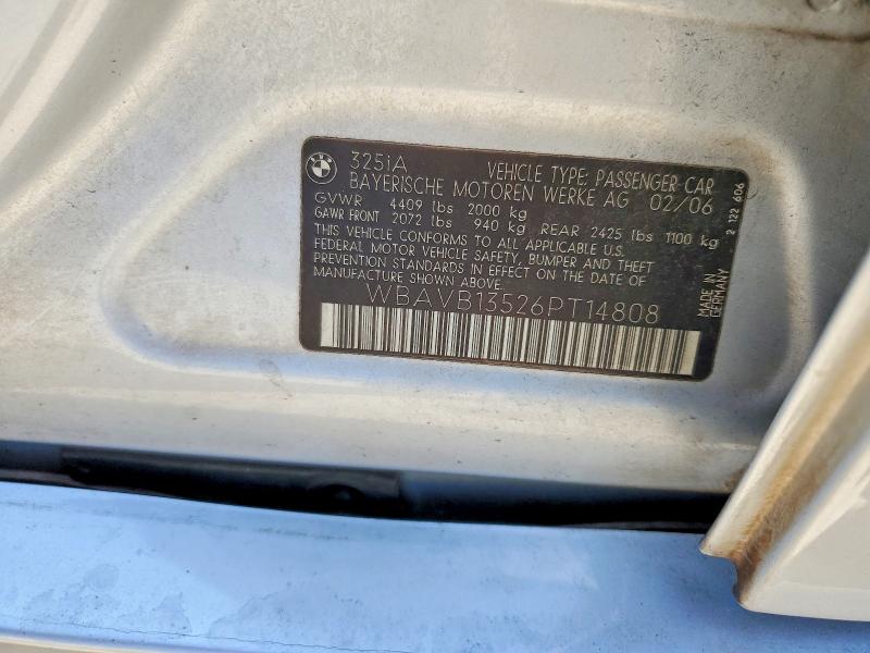 Продажа на аукционе авто 2006 Bmw 325, vin: WBAVB13526PT14808, номер лота: 53302566