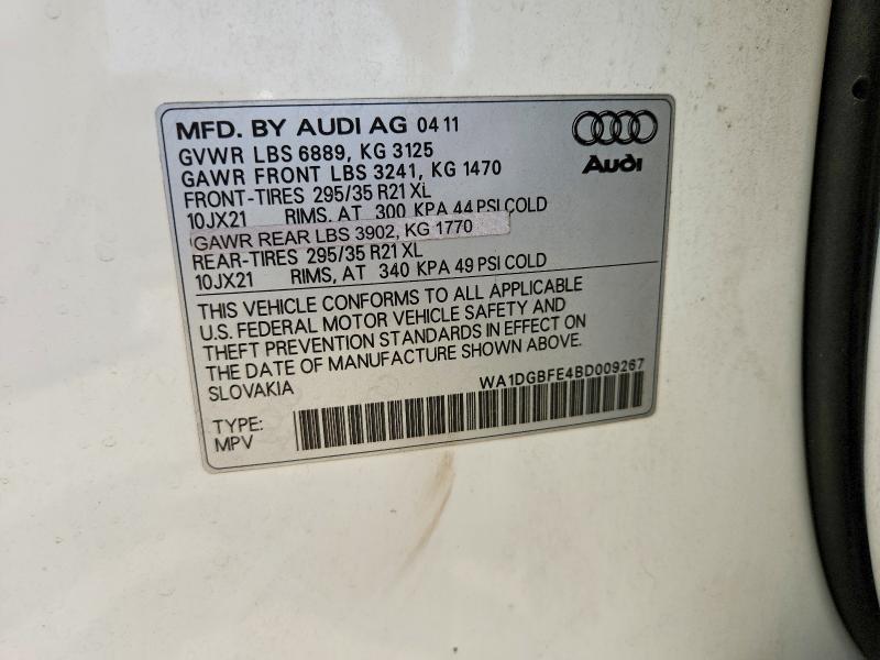 Aukcja sprzedaży 2011 Audi Q7, vin: WA1DGBFE4BD009267, numer aukcji: 55041216