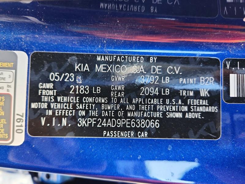 Aukcja sprzedaży 2023 Kia Forte, vin: 3KPF24AD9PE638066, numer aukcji: 52750386