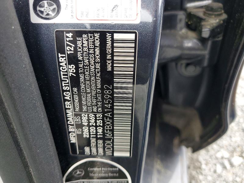 52835436 :رقم المزاد ، WDDLJ6FBXFA145982 vin ، 2015 Mercedes-benz Cls مزاد بيع