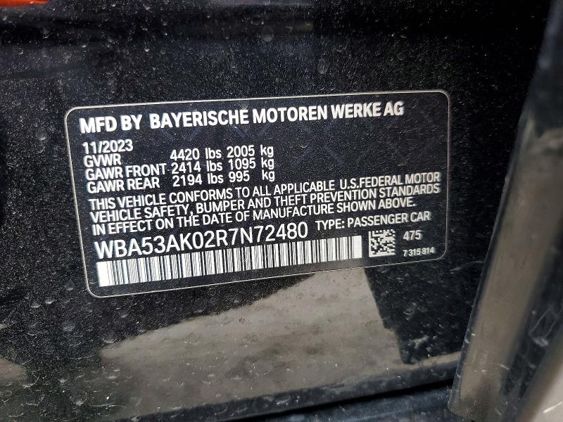Aukcja sprzedaży 2024 Bmw 228i, vin: WBA53AK02R7N72480, numer aukcji: 52742426