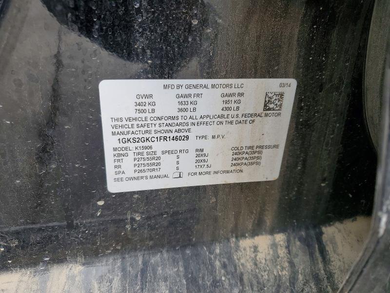 Продаж на аукціоні авто 2015 Gmc Yukon Xl, vin: 1GKS2GKC1FR146029, номер лоту: 54826286
