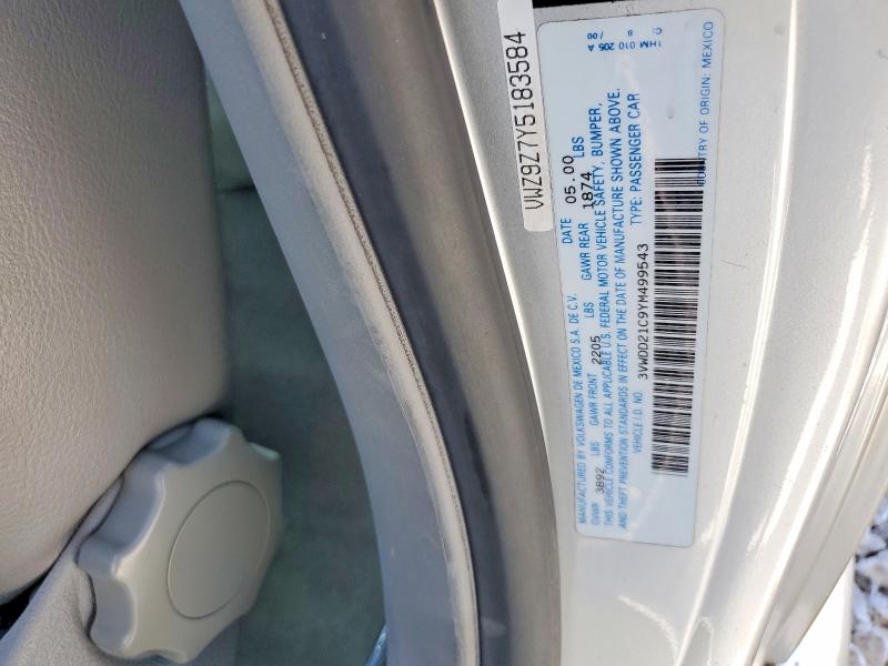 Продажа на аукционе авто 2000 Volkswagen New Beetle, vin: 3VWDD21C9YM499543, номер лота: 55115266