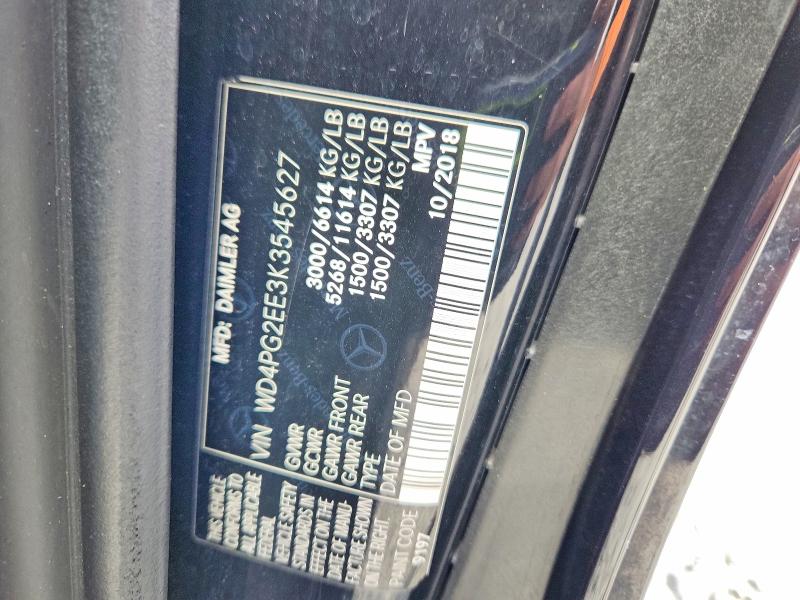 Aukcja sprzedaży 2019 Mercedes-benz Metris, vin: WD4PG2EE3K3545627, numer aukcji: 53731966