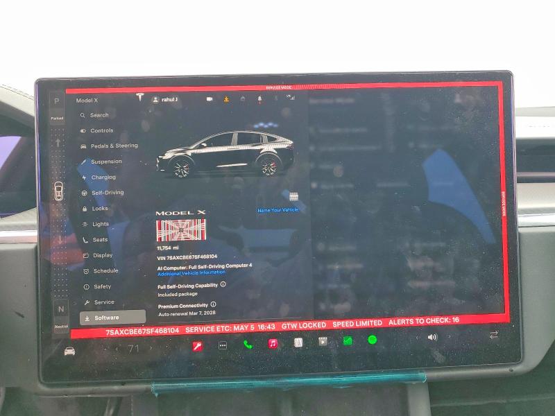 Aukcja sprzedaży 2025 Tesla Model X, vin: 7SAXCBE67SF468104, numer aukcji: 52915506