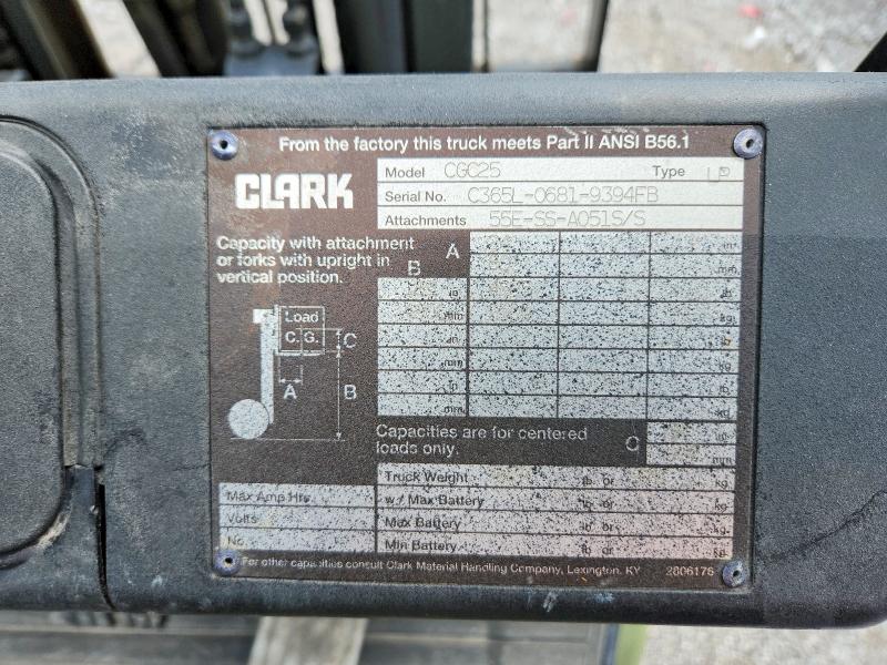 Продажа на аукционе авто 2015 Clark Forklift, vin: C365L06819394FB, номер лота: 50263916