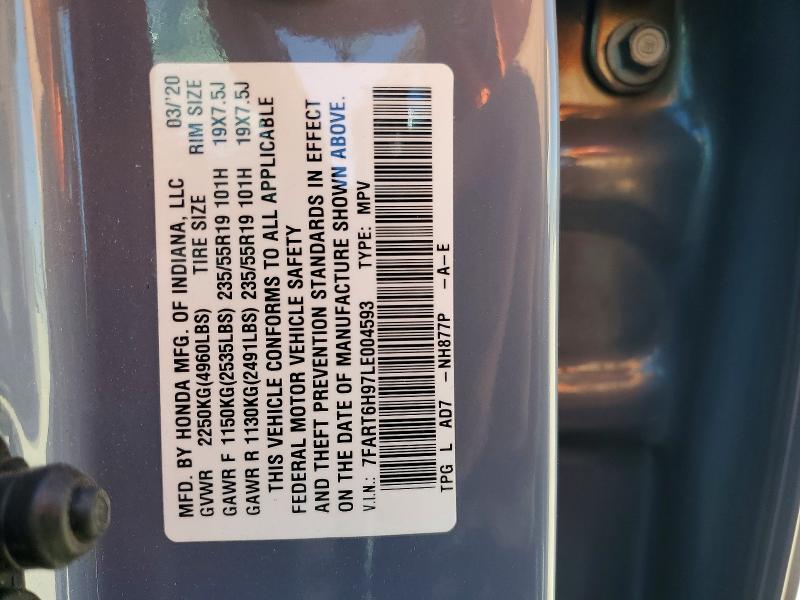 Продажа на аукционе авто 2020 Honda Cr-v, vin: 7FART6H97LE004593, номер лота: 54715046
