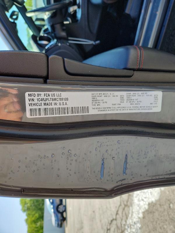 Продаж на аукціоні авто 2021 Jeep Grand Cherokee, vin: 1C4RJFLT6MC789109, номер лоту: 53452106