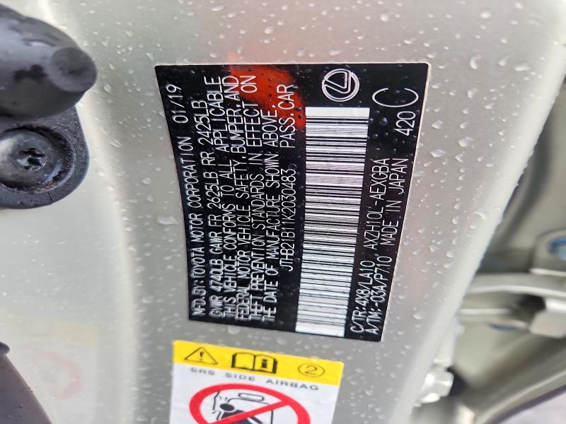 Aukcja sprzedaży 2019 Lexus Es, vin: JTHB21B11K2030483, numer aukcji: 54666536