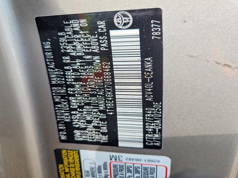 Aukcja sprzedaży 2007 Toyota Camry, vin: 4T1BE46KX7U668462, numer aukcji: 53022876