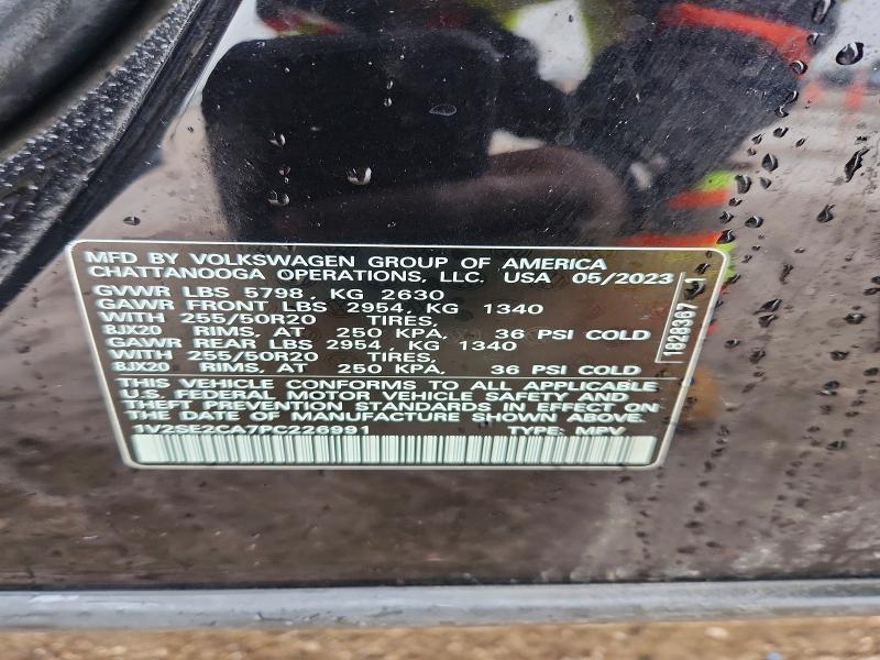 51538166 :رقم المزاد ، 1V2SE2CA7PC226991 vin ، 2023 Volkswagen Atlas Cross Sport مزاد بيع