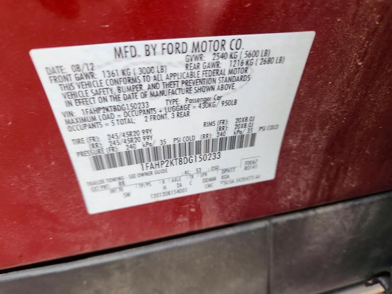 Продаж на аукціоні авто 2013 Ford Taurus, vin: 1FAHP2KT8DG150233, номер лоту: 52482256
