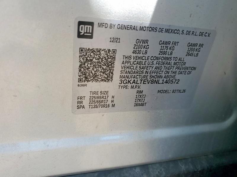 Продаж на аукціоні авто 2022 Gmc Terrain, vin: 3GKALTEV8NL140572, номер лоту: 54985466