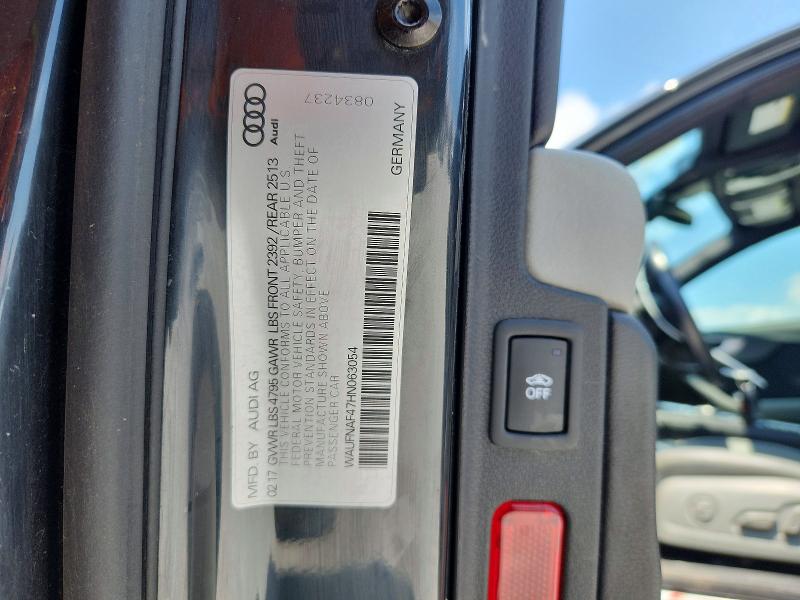 Продажа на аукционе авто 2017 Audi A4, vin: WAUFNAF47HN063054, номер лота: 55416496