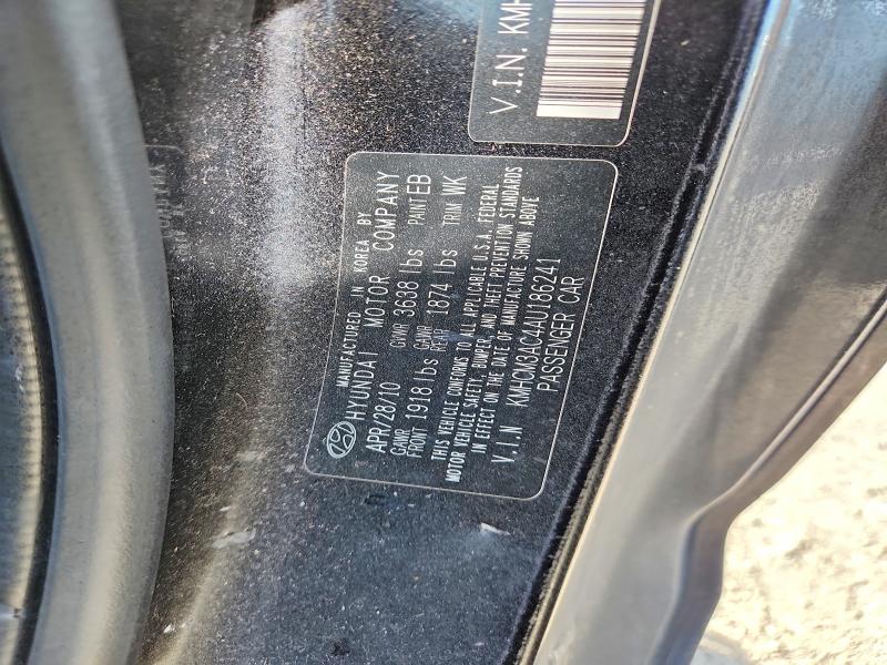 Aukcja sprzedaży 2010 Hyundai Accent, vin: KMHCM3AC4AU186241, numer aukcji: 52353456