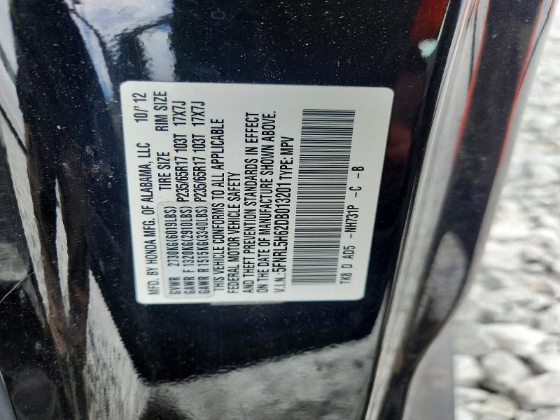 54630296 :رقم المزاد ، 5FNRL5H62DB013201 vin ، 2013 Honda Odyssey مزاد بيع