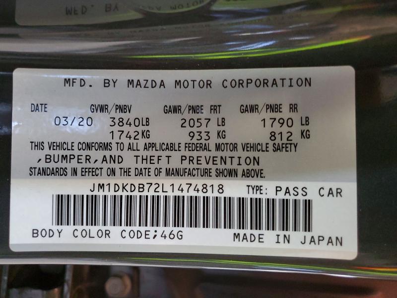 Продажа на аукционе авто 2020 Mazda Cx-3, vin: JM1DKDB72L1474818, номер лота: 53726476