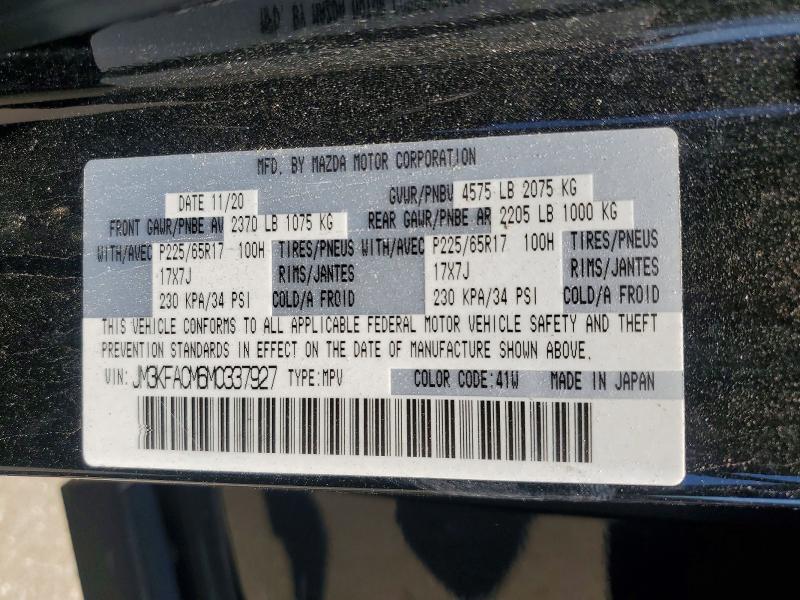 54310936 :رقم المزاد ، JM3KFACM6M0337927 vin ، 2021 Mazda Cx-5 مزاد بيع