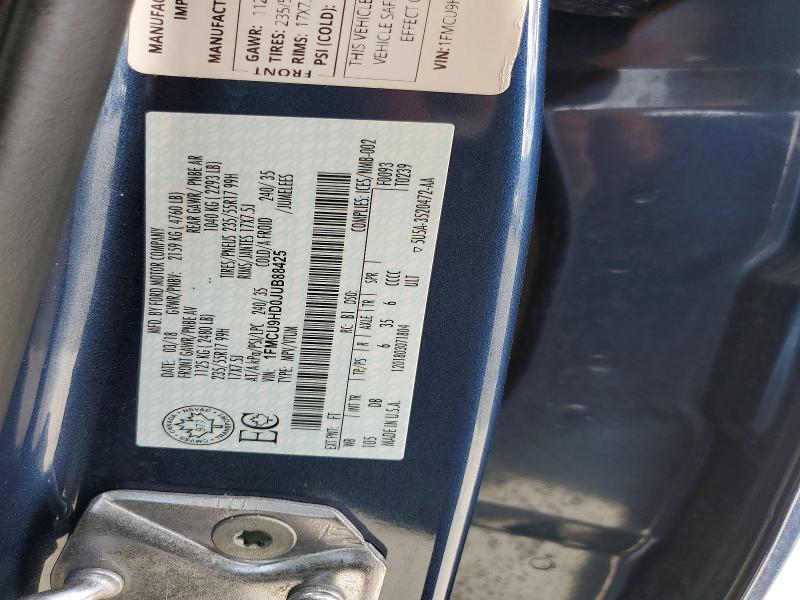 Aukcja sprzedaży 2018 Ford Escape, vin: 1FMCU9HD0JUB88425, numer aukcji: 52262596