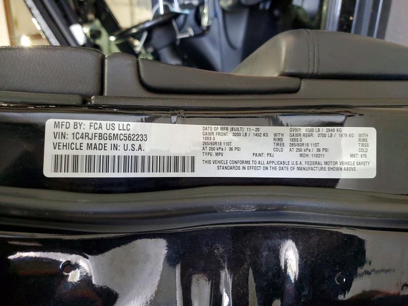 Продажа на аукционе авто 2021 Jeep Grand Cherokee, vin: 1C4RJFBG6MC562233, номер лота: 52012916