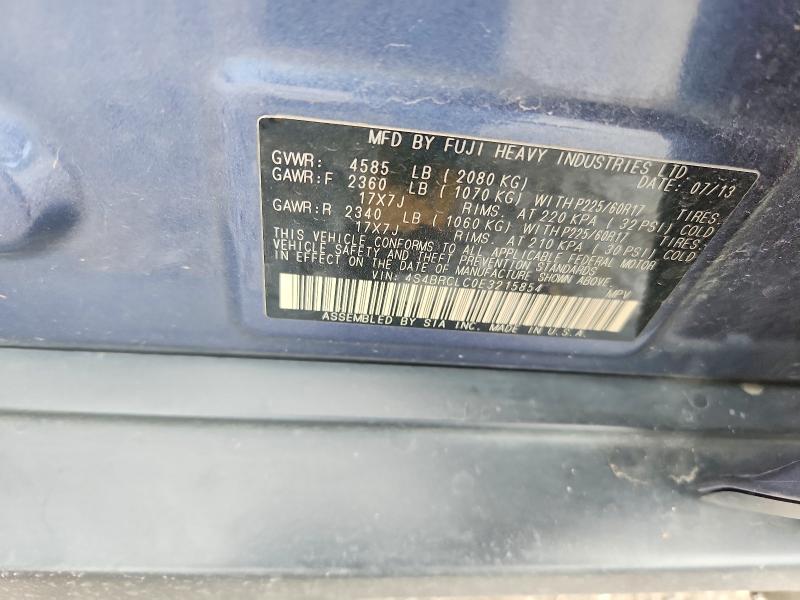 Продаж на аукціоні авто 2014 Subaru Outback, vin: 4S4BRCLC0E3215854, номер лоту: 54415216