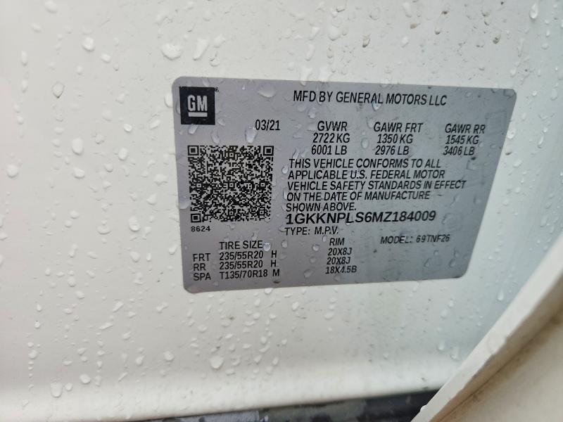 Продажа на аукционе авто 2021 Gmc Acadia, vin: 1GKKNPLS6MZ184009, номер лота: 52582966