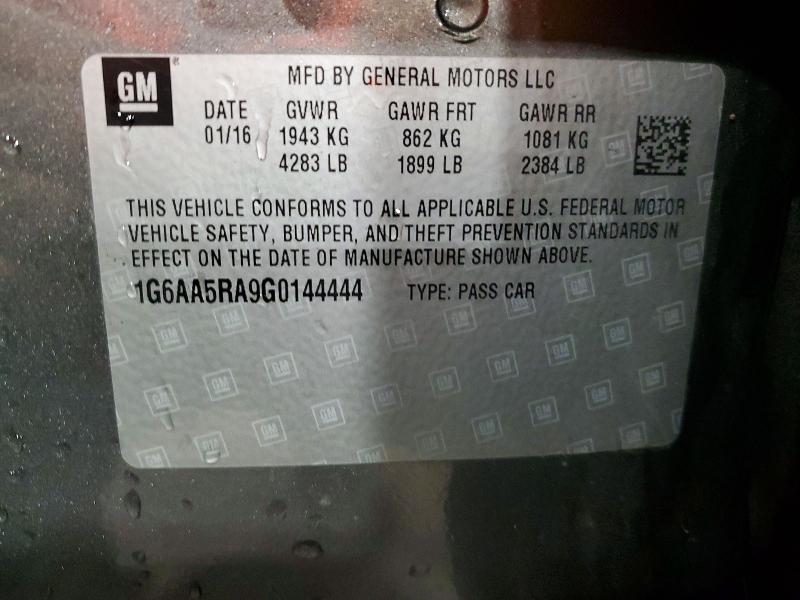 Продажа на аукционе авто 2016 Cadillac Ats, vin: 1G6AA5RA9G0144444, номер лота: 54279606