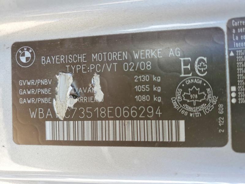 Aukcja sprzedaży 2008 Bmw 335, vin: WBAWC73518E066294, numer aukcji: 54155606