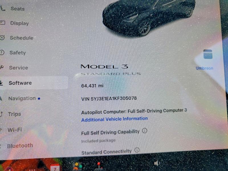 52902826 :رقم المزاد ، 5YJ3E1EA1KF305078 vin ، 2019 Tesla Model 3 مزاد بيع