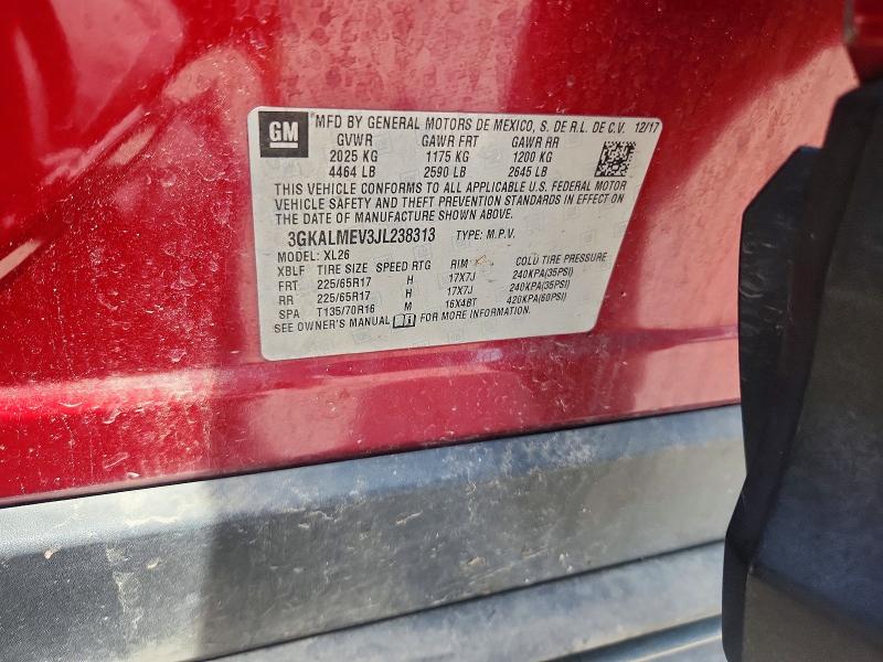 2018 Gmc Terrain მანქანა იყიდება აუქციონზე, vin: 3GKALMEV3JL238313, აუქციონის ნომერი: 52039516
