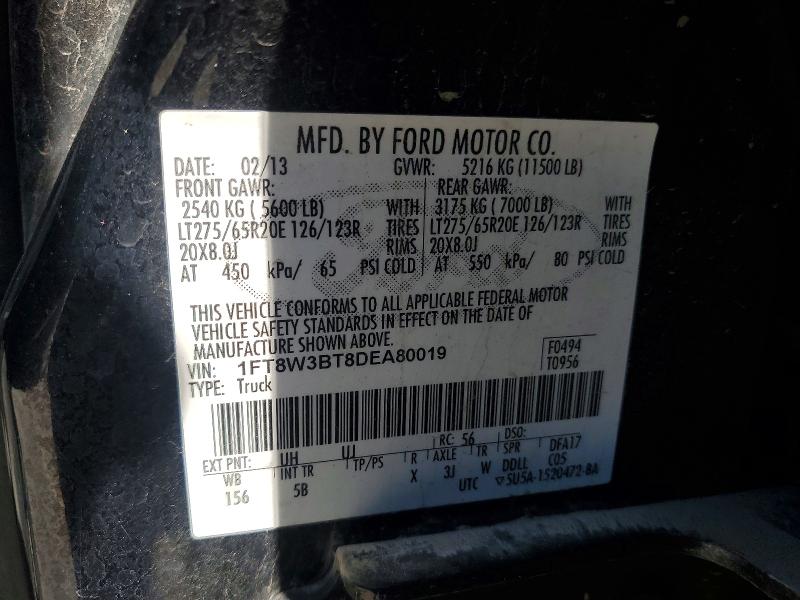 Продажа на аукционе авто 2013 Ford F350, vin: 1FT8W3BT8DEA80019, номер лота: 53026556