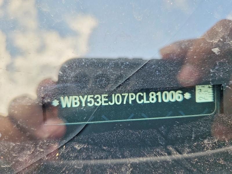53992716 :رقم المزاد ، WBY53EJ07PCL81006 vin ، 2023 Bmw I7 مزاد بيع
