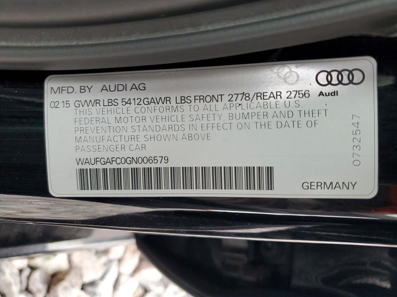 Продажа на аукционе авто 2016 Audi A6, vin: WAUFGAFC0GN006579, номер лота: 54305776