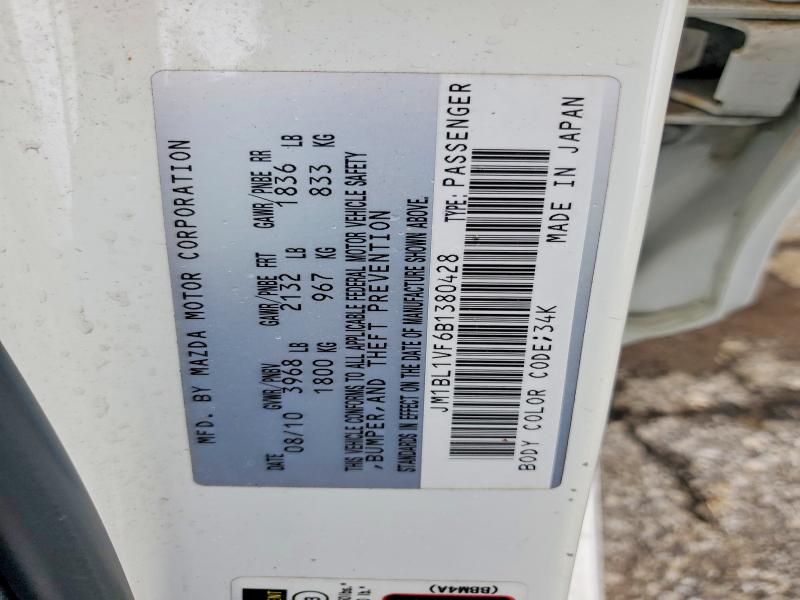 52430396 :رقم المزاد ، JM1BL1VF6B1380428 vin ، 2011 Mazda 3 مزاد بيع