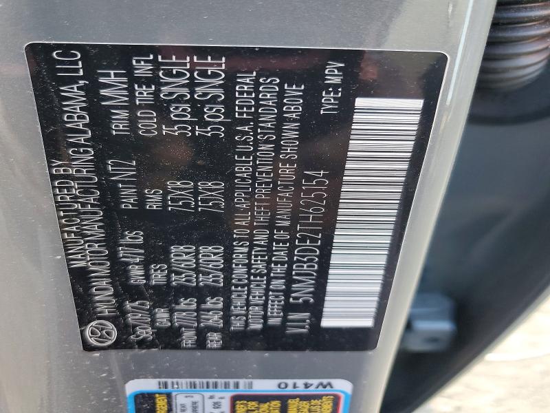 54724446 :رقم المزاد ، 5NMJB3DE2TH625154 vin ، 2026 Hyundai Tucson مزاد بيع