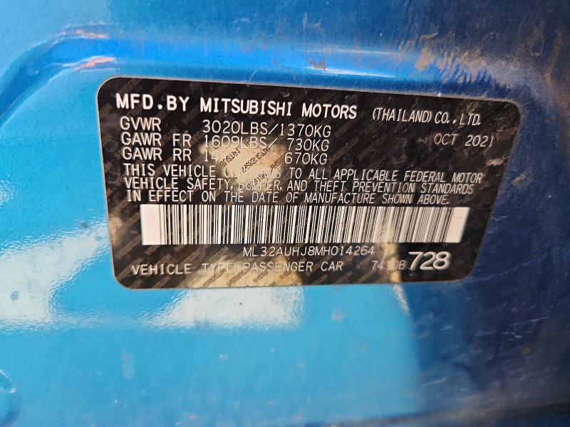 Продаж на аукціоні авто 2021 Mitsubishi Mirage, vin: ML32AUHJ8MH014264, номер лоту: 55426736