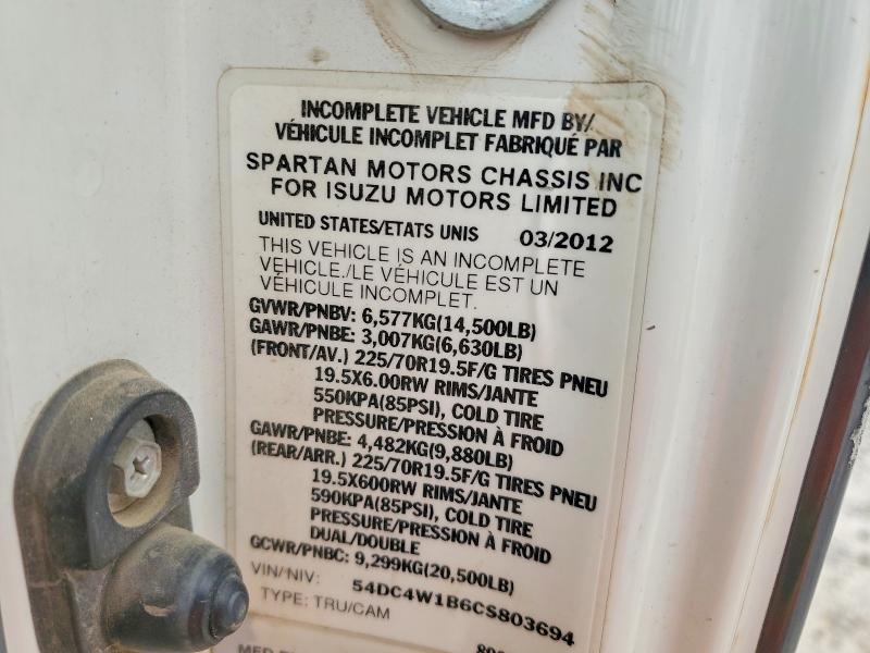 Продажа на аукционе авто 2012 Isuzu Npr Hd, vin: 54DC4W1B6CS803694, номер лота: 53941536